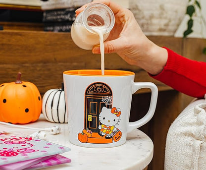 Silver Buffalo Sanrio Hello Kitty Halloween Ceramic Mug, 17.5 Ounces
