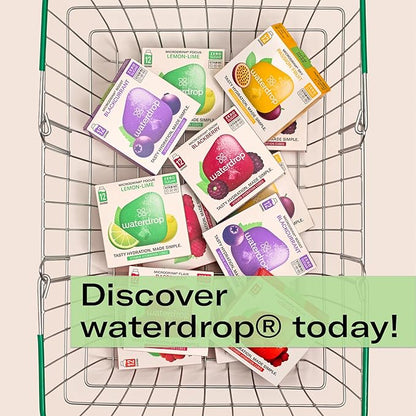 Waterdrop Hydration Cubes With Vitamin C, B Vitamins and Electrolytes, 6 Flavor Electrolyte Variety Pack, Flavored Water Enhancer Cubes for Still & Sparkling Water, Low Calorie, Sugar Free, 72 Count