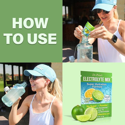 Dr. Price’s Electrolytes Powder Packets | Lemon Lime 30 Servings | Sugar Free Hydration Packets with 72+ Trace Minerals | Keto, Vegan, Electrolyte Drink Mix | Doctor-Formulated, Made in USA