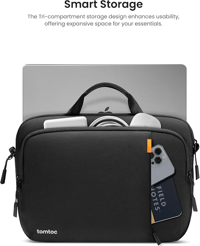 tomtoc 360 Protective Laptop Carrying Case for 16-inch MacBook Pro M4/M3/M2/M1 Pro/Max A3403 A3186 A2991, Water-resistant Laptop Shoulder Bag fits 15-inch MacBook Air M4/A3241 2025, M3/A3114, M2/A2941