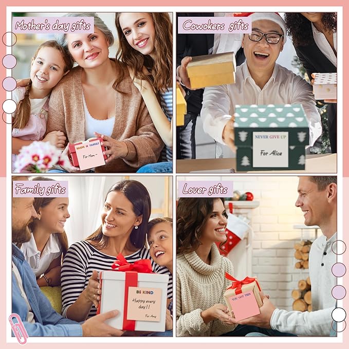 Yinder 24 Pcs Inspirational Sticky Notes Christmas Stocking Stuffers Motivational Sticky Notes Pad Employee Appreciation Gift Bulk for Teacher Nurse Coworker Office 3 x 3'' (Inspirational,Aesthetics)