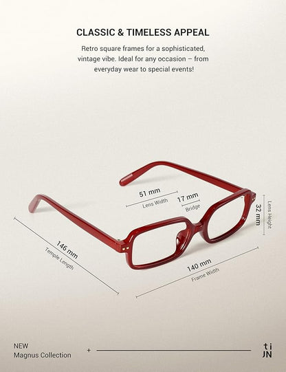 TIJN Olisa Blue Light Blocking Glasses for Women Men,Oval Glasses Frame Bluelight Glasses for Gaming/Computer/Screen