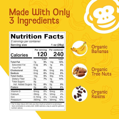 Monkey Brittle Healthy Snacks, Crispy Plant-Based Treats for Kids & Adults, Vegan & Gluten-Free, All-Natural Snack for School, Sports, Camping & On-the-Go (Pack of 3), Original