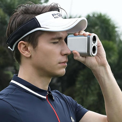 PGM Golf Rangefinder with Slope 600/1300 Yards, 7X Magnification Laser Range Finder Golf with Flag Pole Locking Vibration, Golf Gifts Accessories with Range Finder Magnetic Strap for Men