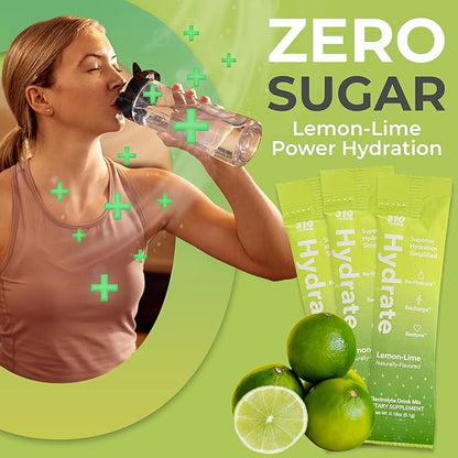 310 Nutrition Sugar Free Electrolytes Powder - Instant Hydration Packets for Daily Fluid Balance - Caffeine-Free Rehydration Drink Mix w/Vitamins, Low Calorie & Keto Friendly - Lemon Lime 15 Singles