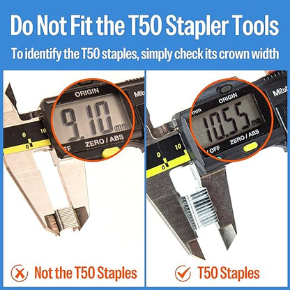 meite 71/10 22 Gauge 71 Series 316 Stainless Steel Upholstery Staples, 3/8-Inch (9.1 mm) Crown 3/8-Inch Length for Fine Wire Stapler Gun and Marine Upholstery (10 Boxes)