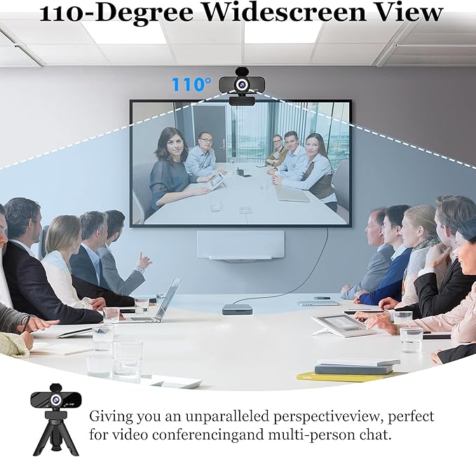 1080P HD Webcam for PC with Auto Focus & Noise Cancelling Mic - Plug and Play Computer Camera for Video Conferencing, Online Classes, Live Streaming - Ideal for Remote Workers, Students, Gamers