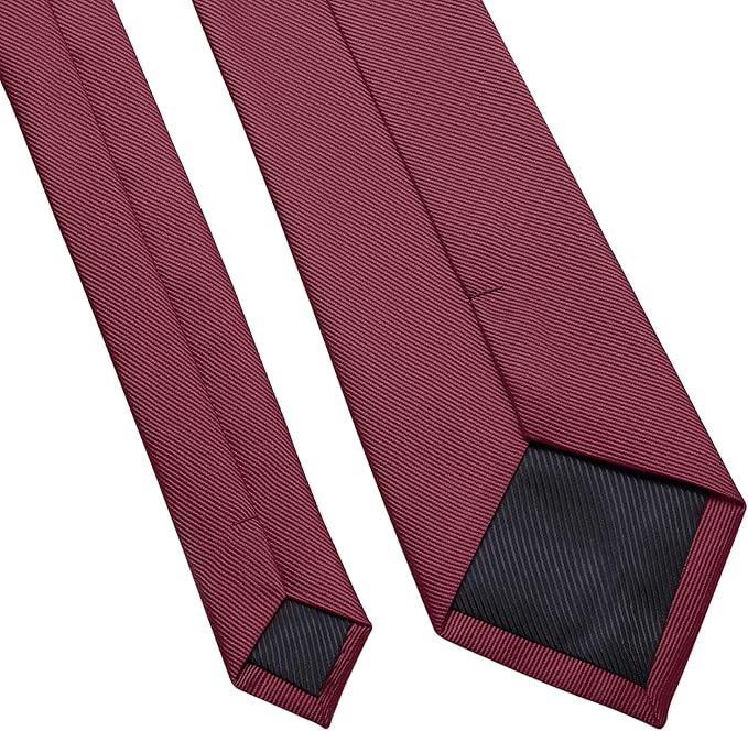 DecTwig Men's Ties Solid Color Formal Neckties 3.15" (8CM) Black Ties For Men