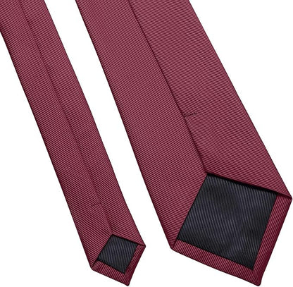 DecTwig Men's Ties Solid Color Formal Neckties 3.15" (8CM) Black Ties For Men