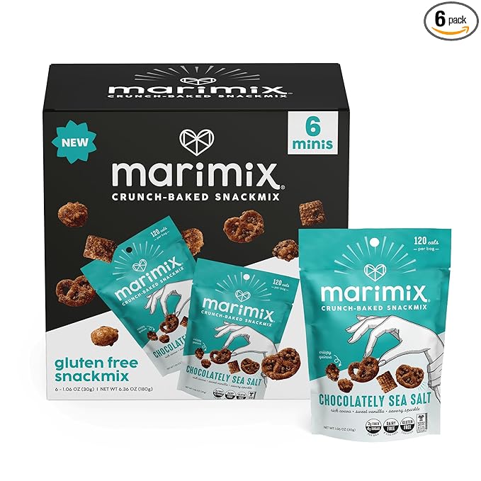 Marimix Mini Snack Mix - 6 pack (Mini Chocolatey Sea Salt, 6 Pack)