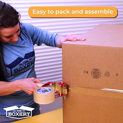 The Boxery 18"x12"x8" Brown/Kraft Corrugated Cardboard Shipping Boxes 25-Pack | Mailing, Packing, Moving & Storage for Business/Home – Durable - Eco-Friendly, Recyclable - Made in the USA