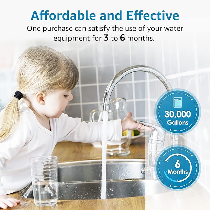 AQUA CREST AP810 Whole House Water Filter Replacement for 3M® Aqua-Pure AP810, AP801, AP811, Whirlpool® WHKF-GD25BB, WHKF-DWHBB, 5 Micron, 10" x 4.5", Well & Tap Water Filter, Pack of 1