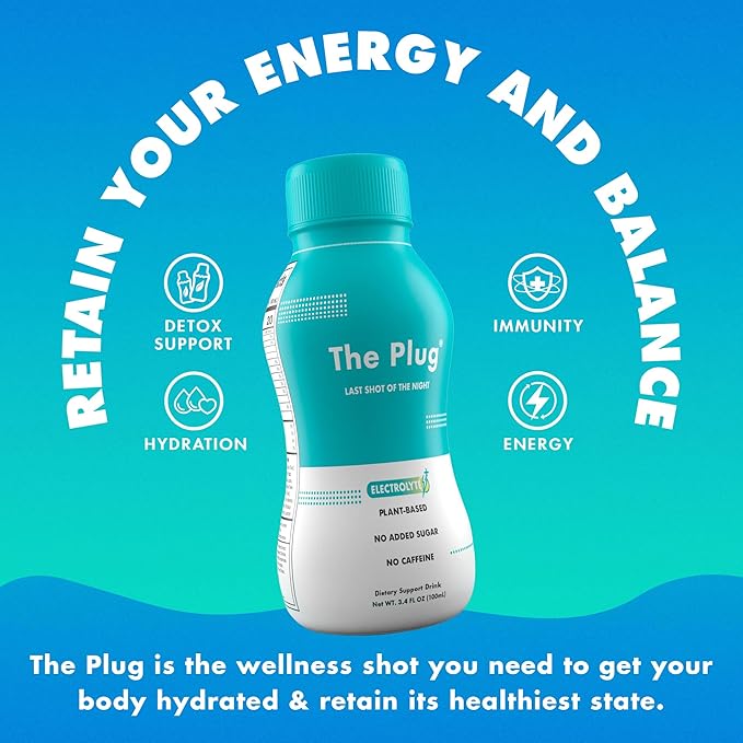 The Plug Liver Cleanse & Detox Drink | Organic Herbal Liquid Supplement with Electrolytes, Superfruits & Plant-Based Nutrients | Supports Hydration, Energy, Immunity & Liver Health