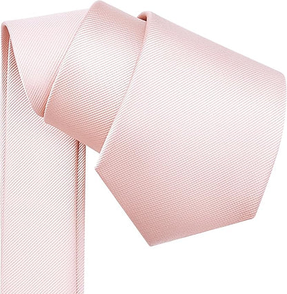 Branduce 3.15"（8cm） Men's Solid Color Formal Woven Necktie + Gift Box