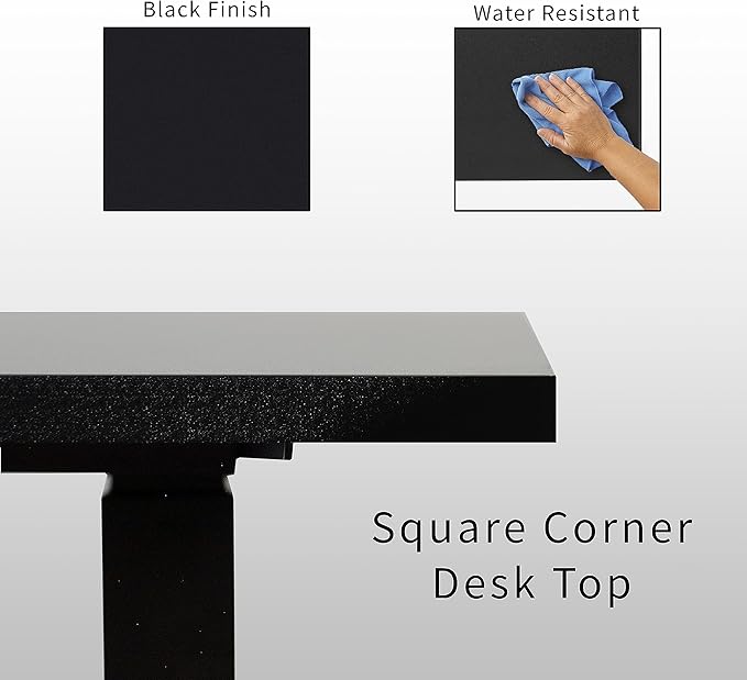 VIVO Electric 78 x 55 inch Square Corner Memory L Shaped Stand Up Desk, Black Table Top, Black Frame, Corner Height Adjustable Workstation, 3E-S Series, DESK-KIT-3E5SB