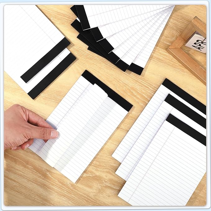 12 Pack Legal Pad 5x8, 360 Sheets Small Note Pad College Ruled Writing Pad Perforated Notepad for School, Office, To-Do Lists Grocery List Shopping List, 30 Sheets White
