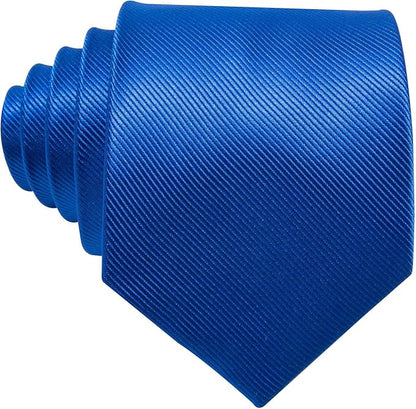 Barry.Wang Tie Sets for Men Silk Solid Necktie Stain Ties Handkerchief Pocket Square Cufflinks Wedding Business Dyed