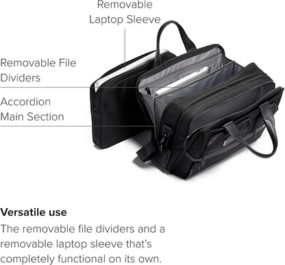 TUMI Alpha Expandable Organizer Laptop Briefcase - 15-Inch Laptop Briefcase Organizer for Men & Women - Travel Laptop Bag
