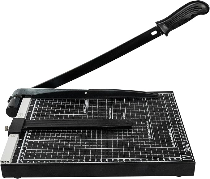 Precision Paper Cutter for A4/B5/A5/B6/B7, 10x13 inches, 70GSM Capacity, Metal Base Black