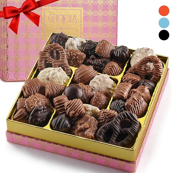 Gourmet Chocolate Gift Box | Assorted Chocolates Variety Snack Basket, Food Arrangement Platter, Birthday Present, Holiday, Corporate Parties, Sympathy, Candy Gifting Idea, Him, Her, Men Women, Family