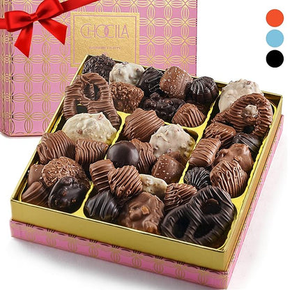 Gourmet Chocolate Gift Box | Assorted Chocolates Variety Snack Basket, Food Arrangement Platter, Birthday Present, Holiday, Corporate Parties, Sympathy, Candy Gifting Idea, Him, Her, Men Women, Family