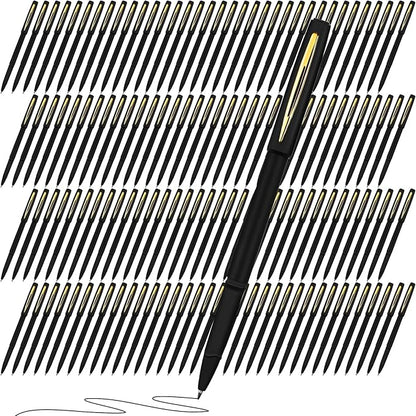 Outus 150 Pcs Black Gel Ink Pens Rollerball Pens Bulk 0.5mm Black Pen Bulk Ultra Fine Point Roller Ball Pens Gel Pens for Office, School, Writing, Taking Notes, Sketching