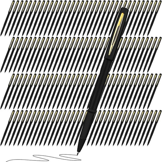 Outus 150 Pcs Black Gel Ink Pens Rollerball Pens Bulk 0.5mm Black Pen Bulk Ultra Fine Point Roller Ball Pens Gel Pens for Office, School, Writing, Taking Notes, Sketching