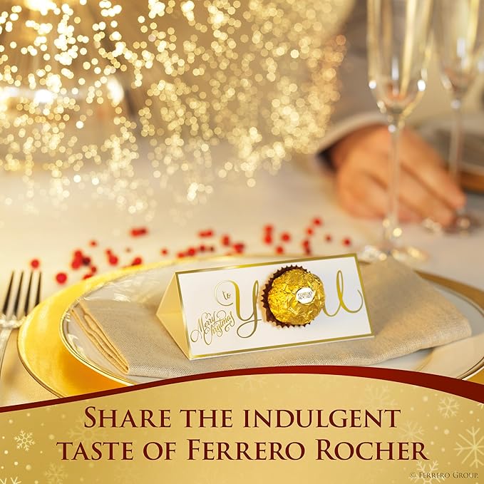 Ferrero Rocher, 42 Count, Premium Milk Chocolate Hazelnut, Chocolates for Gifting, 18.5 oz