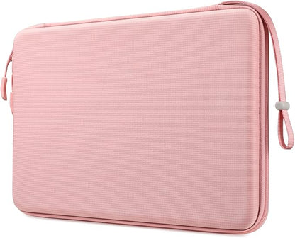 FINPAC Hard Laptop Sleeve Case for 13 inch MacBook Air M4 2025 M3 2024, 14 inch MacBook Pro M5/M4/M3/M2 A3401 A3185 A2918 A2992, 13'' Air/Pro, Waterproof Case for Dell, Surface Laptop, HP, Acer, Pink