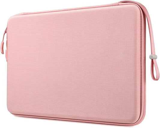 FINPAC Hard Laptop Sleeve Case for 13 inch MacBook Air M4 2025 M3 2024, 14 inch MacBook Pro M5/M4/M3/M2 A3401 A3185 A2918 A2992, 13'' Air/Pro, Waterproof Case for Dell, Surface Laptop, HP, Acer, Pink