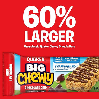 Quaker Big Chewy Granola Bars, 60% Larger, 2 Flavor Variety Pack, 36 Count (Pack of 1)