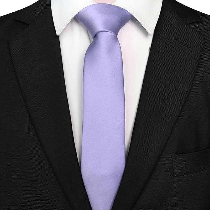 RBOCOTT 2.4“ Solid Color Skinny Tie Business Wedding Necktie for Men(6cm)