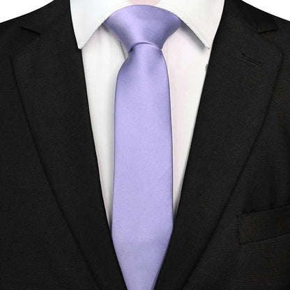 RBOCOTT 2.4“ Solid Color Skinny Tie Business Wedding Necktie for Men(6cm)