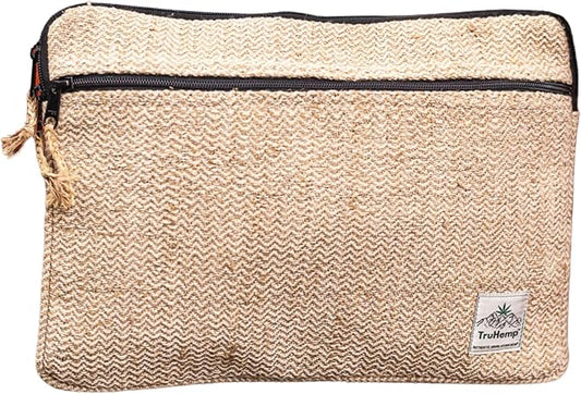 Natural Laptop Sleeve – Durable 14-Inch Laptop Cover with Zipper, Lightweight Water-Resistant Case for Travel & Work