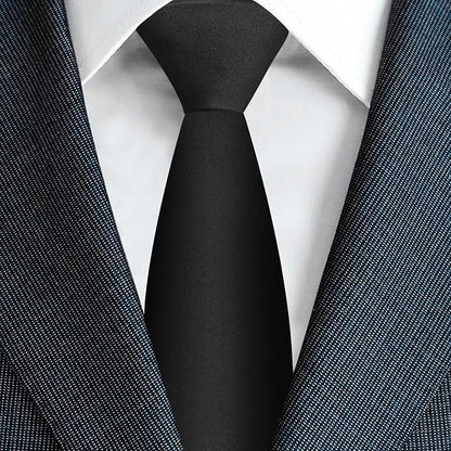 Men's Ties Solid Pure Color 3.15" (8CM) Necktie Plain Formal Business Wedding Black Ties For Men