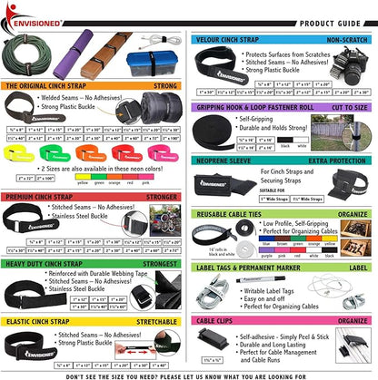 Cable Clips with 3M Self Adhesive, Cord Organizer for Desk Cable Management - 10 Pack of White Cable Clips (3 Slots) for Home, Office or Nightstand, Bundled with 10 Reusable Cable Ties - ENVISIONED