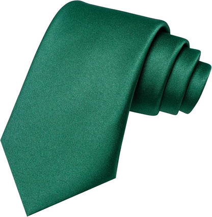 JEMYGINS Solid Color Tie Mens Necktie for Business and Wedding