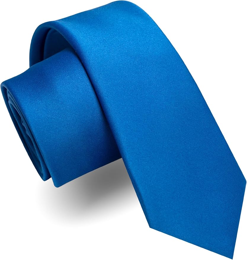 RBOCOTT 2.4“ Solid Color Skinny Tie Business Wedding Necktie for Men(6cm)