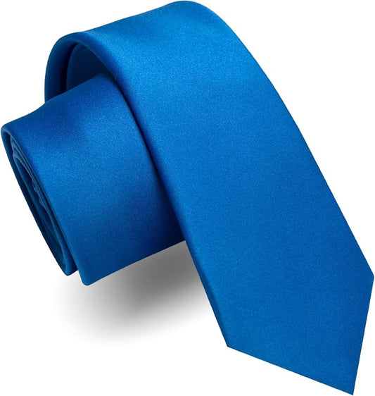 RBOCOTT 2.4“ Solid Color Skinny Tie Business Wedding Necktie for Men(6cm)