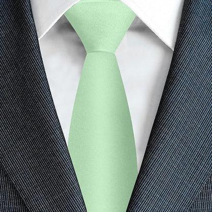 Men's Ties Solid Pure Color 3.15" (8CM) Necktie Plain Formal Business Wedding Black Ties For Men