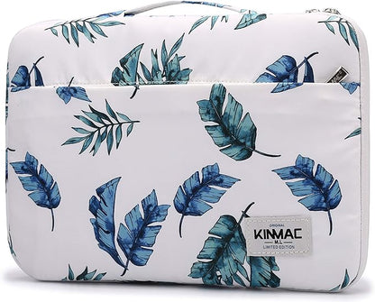 Kinmac 360° Heavy Duty Protective Laptop Computer Sleeve case Bag Cover with Handle for MacBook Pro 14 inch,14 inch-14.4 inch HP Lenovo Dell ASUS Acer Laptop (Banana Leaf)