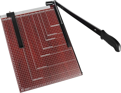 A3 Paper Cutter Paper Trimmer Heavy Duty Paper Slicer with Safety Guard and Blade Lock 18" Cut Length. Guillotine for Cardstock Metal Base Wide Use for Office, School, Home(Red)