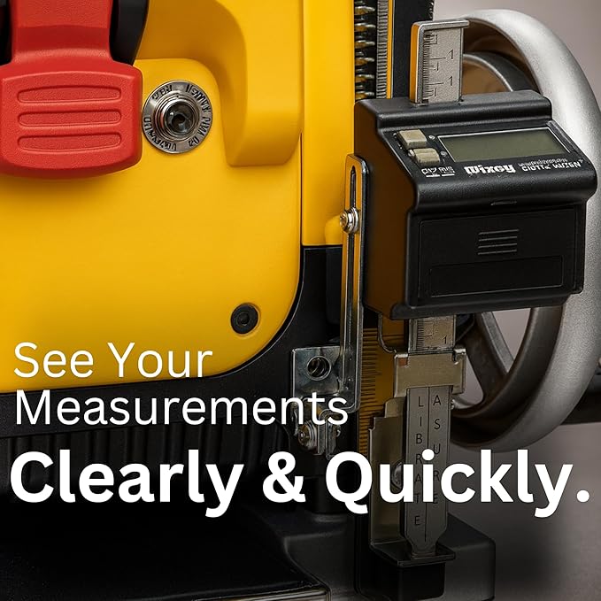 Wixey Digital Planer Gauge – Electronic Digital Readout & Thickness Measuring Tool – Accurate Calibration & Digital Dimensions – Perfect Portable Planer Accessory for Woodworking Upgrade