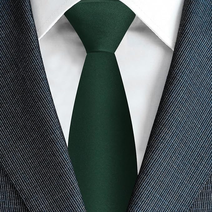 Men's Ties Solid Pure Color 3.15" (8CM) Necktie Plain Formal Business Wedding Black Ties For Men