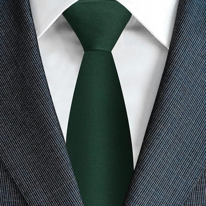 Men's Ties Solid Pure Color 3.15" (8CM) Necktie Plain Formal Business Wedding Black Ties For Men