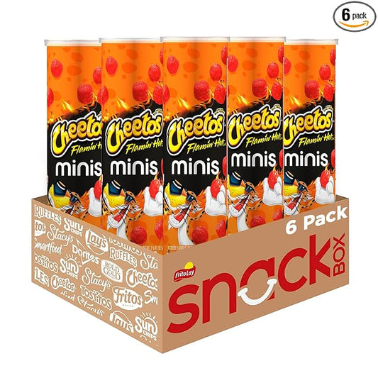 Cheetos Minis Canisters, Flamin' Hot, 3.625 Ounce (Pack of 6)