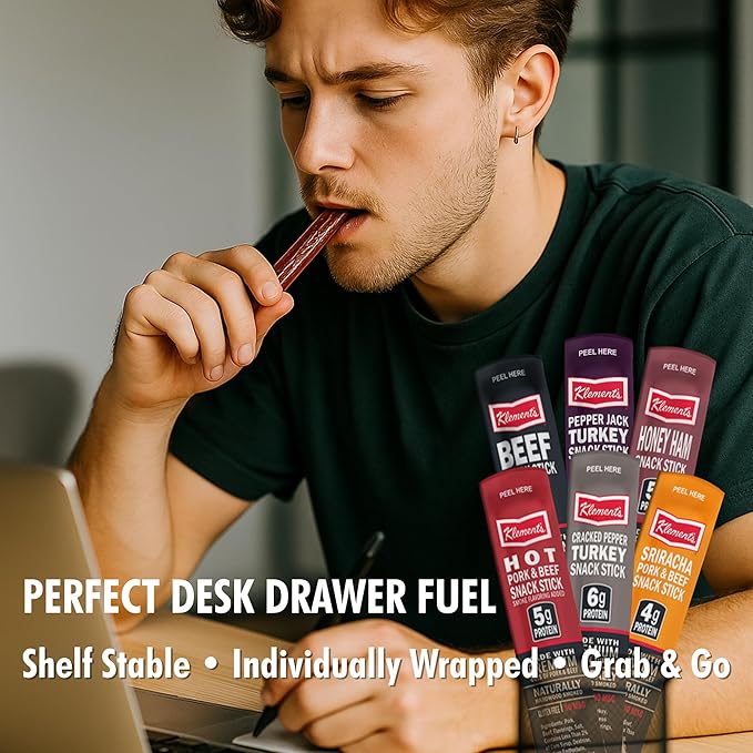Jerky.com Jerky Gift Basket for Men | 12 Piece Meat Sticks Sampler with Pork, Ham, Sriracha, Turkey, Beef Sticks Variety pack | High Protein, Low Carb, Keto Friendly Christmas Gifts | Beef Jerky Gifts for Men