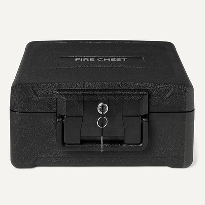 Amazon Basics Fire Chest with Mechanical Key, 0.39 cu. ft, Black