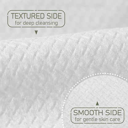 THICKER Dry Wipes 50 Count Disposable Face Towels 10x12" | Ultra Soft for Sensitive Skin & Babies, Travel, Makeup Removal