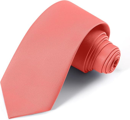 Black Ties For Men Solid Pure Color Formal Neckties 3.15" (8CM) Men's Tie for Business and Wedding with Gift Box